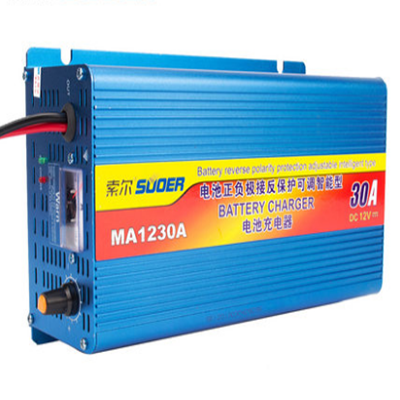 索尔 MA-1230A四段式12v铅酸蓄电池充电器电瓶充电器30A电流