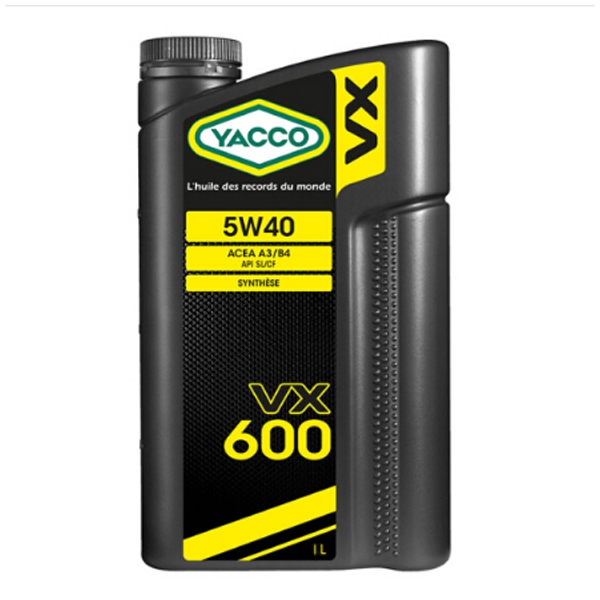 YACCO机油VX-600 5W-40 Sl级 4L 法国原瓶进口全合成